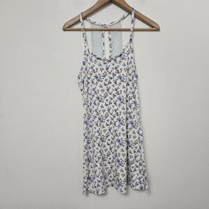 JESSICA SIMPSON Women's White Sleepwear Floral Short Dress with Straps Size S